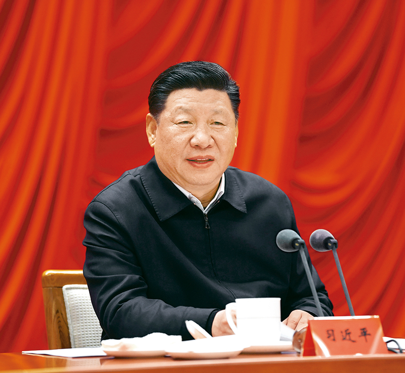 　　2019年1月21日，省部級主要領(lǐng)導(dǎo)干部堅持底線思維著力防范化解重大風(fēng)險專題研討班在中央黨校開班。中共中央總書記、國家主席、中央軍委主席習(xí)近平在開班式上發(fā)表重要講話。 新華社記者 饒愛民/攝