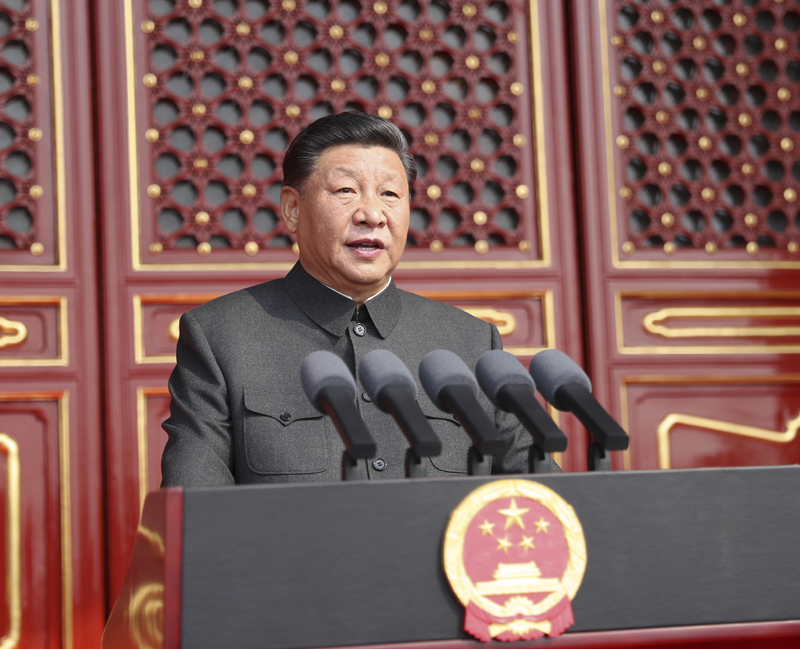10月1日上午，慶祝中華人民共和國(guó)成立70周年大會(huì)在北京天安門廣場(chǎng)隆重舉行。中共中央總書(shū)記、國(guó)家主席、中央軍委主席習(xí)近平發(fā)表重要講話。